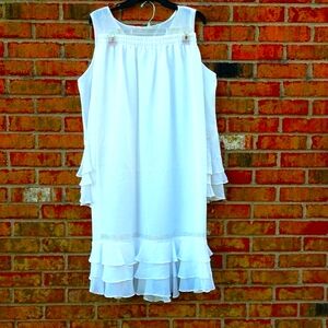 Elegant Embellished Midi Skirt & Tank with SCALLOPED HEM